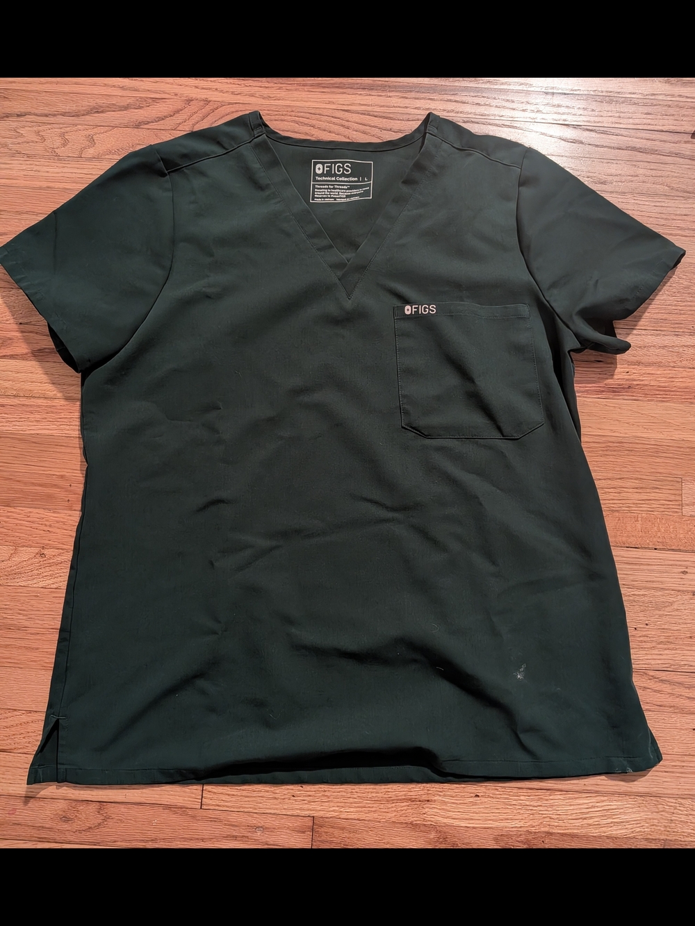 FIGS Women's Catarina Scrub Top L British Racing Green